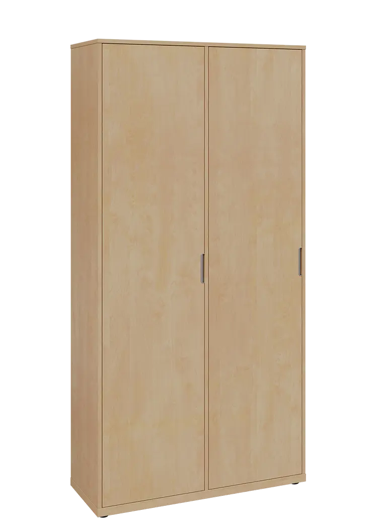 KSR6-81 L skříň šatní, 2x výsuvné ramínko, 2053x1022x400 mm, provedení levé, bříza světlá